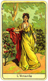 CARD OF L'AMANTE DONNA DIRITTO E ROVESCIO - READING OF THE GYPSY SIBILLE ON LOVE CAREER LUCK FOR FREE ONLINE